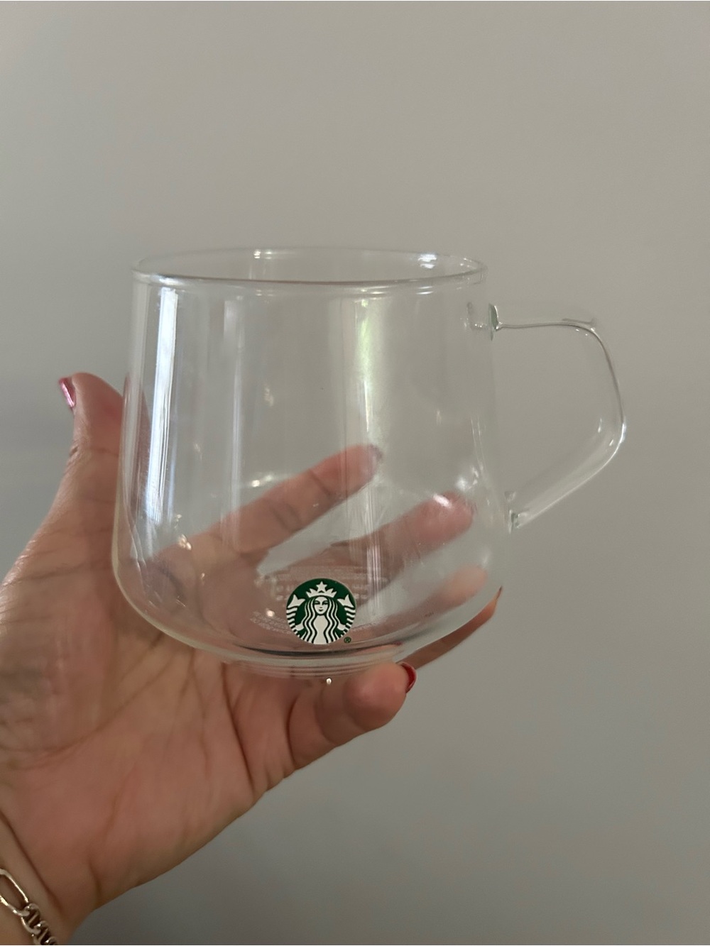 Starbucks Clear Glass Mug with Green Siren Logo
